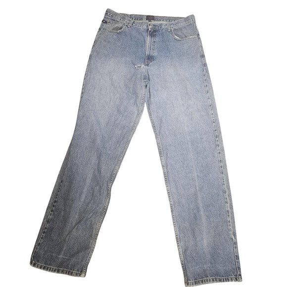 Tommy Hilfiger Jeans Mens 38x36 Relaxed Fit Distressed Hole Vintage Denim - Picture 1 of 10